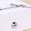 (White) Fireproof Metal Lock Box for Home & Car 2