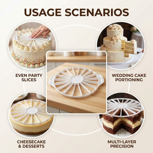 (14 16) 10-16\" Cake Divider - Food Grade Plastic Slicing Tool 2