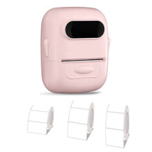 Portable Label Printer Thermal Printer Inkless Adhesive Name Sticker Labeling Machine Similar with 3Roll Paper