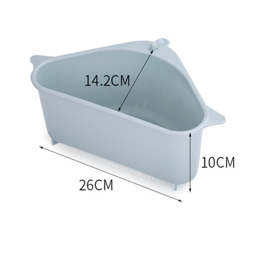(Blue) Corner Drain Shelf for Kitchen Bathroom Storage 2