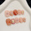 (M) 10PCS Unhas Postiças Glitter Nude Rosa Duráveis 3