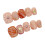 (M) 10PCS Unhas Postiças Glitter Nude Rosa Duráveis 5