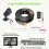 65ft Black BNC Video Power Cable for CCTV Security Camera DVR System Q‑See Compatible 2