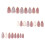 24PCS Pink Almond False Nails, Zero Pressure 2