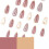 24PCS Pink Almond False Nails, Zero Pressure 5