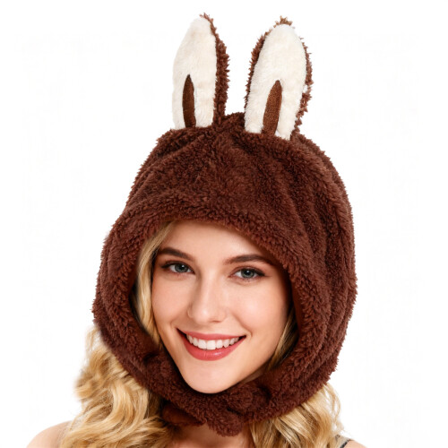 (Hat Brown) Plush Ears Headband for Halloween & Cosplay 2
