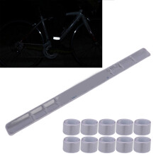 Reflective Silver Silicon Steel Slap Armband for Sports Riding Fitness