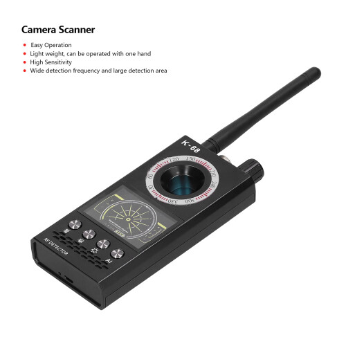 Hidden Camera Detector and RF Bug Scanner K68 – Wireless Spy Camera Finder for Fast Privacy Sweep 1