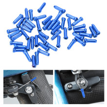 50 Stück Aluminiumlegierung Fahrradbremsleitung Keramik-Schutzkappe 12mm Blau