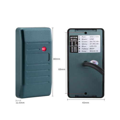 13.56MHz RFID Reader RS485 Contactless Smart Card Module DC 12V Waterproof for Access Control 1