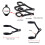 Kit de Suporte para Farol de Motocicleta de 7 Polegadas com Compartimento para Lâmpada e Suporte para Farol de Motocicleta de 7 Polegadas 6