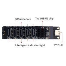 Adapterkaart TYPE-C Naar Naar 5-Poorts SATA3 6Gbps USB10G Uitbreidingsadapterkaart JM575+JMS580