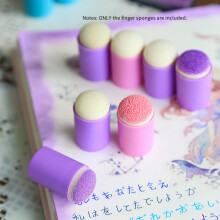 40PCS Finger Sponge Daubers Set with Storage Case for Crafts and Ink Blending