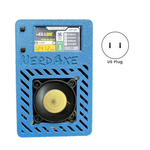 NerdAxe Miner Nerdminer 500Gh/S S19XP BM1366 ASIC para Bitaxe Bitcoin  Miner 1.9 Polegadas Display Loteria Mineração US PLUG 1