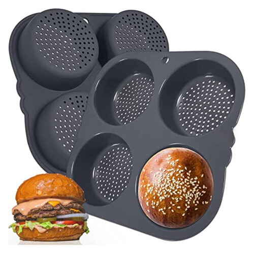 Hamburger-Backformen, Lebensmittelechtes Silikon, Silikon-Hamburger-Form, Selbstgemachte Hamburger-Backformen, SpüLmaschinengeeignet 1