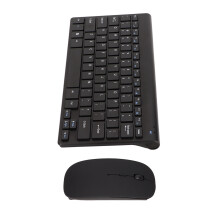 Wireless Keyboard Mouse Combo 10m 2.4G Ergonomic Black