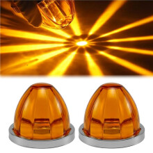 2PCS Watermelon Lights LED Side Indicator Turn Signal Brake Lamp Semi Truck Trailer Under Glow Wheel Lights A