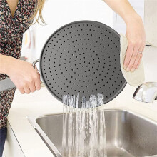 Keuken Spatplaat met Handvat Isolatie Hete Olie Beschermplaat Afvoerplaat Deksel Keuken Koekenpan Deksel