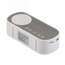 Digital Alarm Clock Bluetooth FM Radio 1600mAh White 116x51x33mm