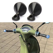 Motorradzubehör Lenkerendenspiegel Seitlich Drehbar für GTS 300 GTS300 GTV 300 GTV300 Schwarz
