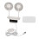 Ventilateur USB blanc pour écran avec 3 vitesses et orientation à 360 1
