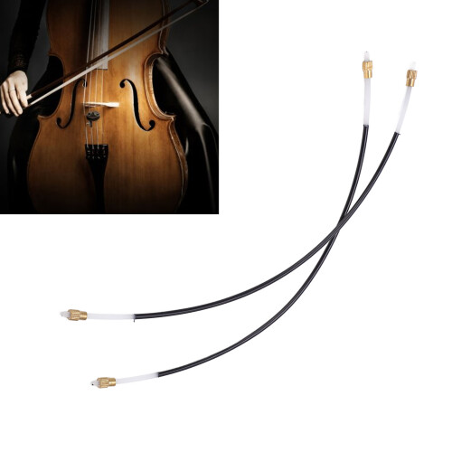 2Pcs Black Nylon Cello Tail Rope Replacement Set for Instrument Accessory