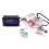3 Way Flow Meter LED Thermometer for Water Cooling Liquid Cooler Computer Radiator Supplies Temperature Meter Red 4