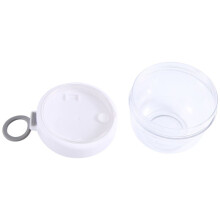 Overnight Oat Containers with Lid and Spoons 2PCS, 20Oz Portable Plastic Yogurt Jars,Leak-Proof Dessert Cups White&