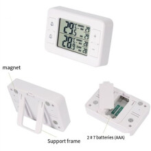 2 Ensembles de Thermomètres Électroniques pour Réfrigérateur Domestique à Stockage à Froid, un Thermomètre à Transmission Sans Fil avec Alarme