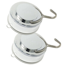 Suction Hook 8 Pack Vacuum Stainless Steel Suction Cup Hooks,Triple Hooks Wall Hook,Bath Towel Hook