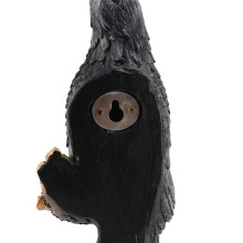 2X Rabe Statue Gefälschte Rabe Harz Statue Vogel Krähe Skulptur Draussen Krähen Halloween Dekor Kreative Eauves Dekoration