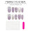 (XS) Unhas postiças roxas com glitter, resistentes e estilosas 5
