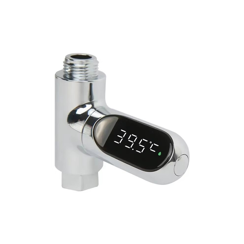 Tauoh Led Display Home Water Shower Thermometer Flow Water Self-Generating Temperture Meter Monitor