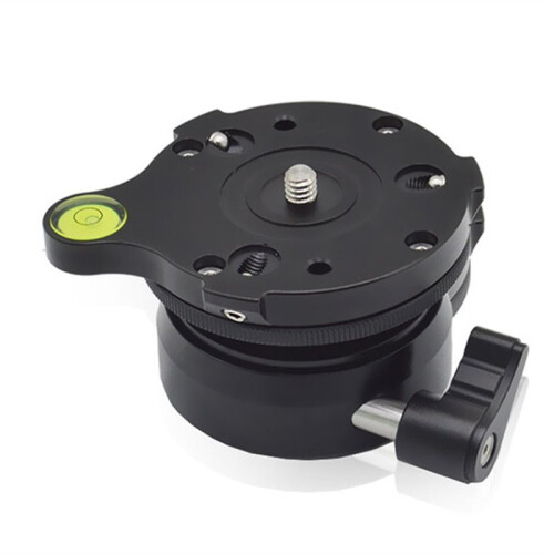 DY-60N 3/8 Screw Leveling Tripod  Base with Offset Bubble Level, 1/4inch Thread for DSLR Cameras - for ,