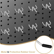 Pegboard-Haken, 55 Stück, 2 Zoll, Pegboard-Haken zum Aufhängen, Passend für 1/4-Zoll-Pegboard-Organizer-Zubehör für die Garage