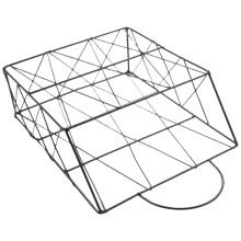 Magazine Holder Hanging Wall Mounted Newspaper Periodical Book Document File Organizer Basket Metal Shelf Storage Container Display Stand-Black