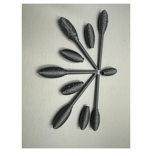 Art Project Texture Tool Set, 5 Piece Oval Pattern Roller Kit, DIY Crafts Model Sticks 10PCS 1