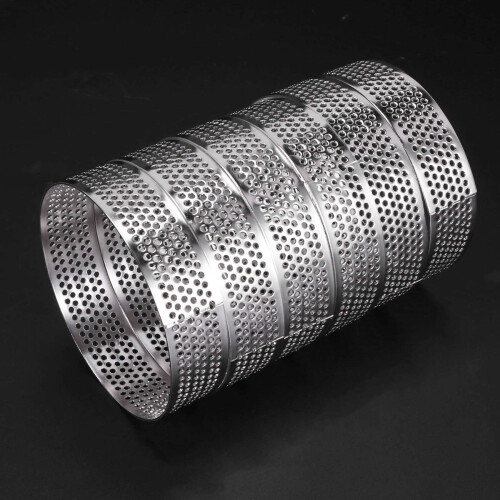 18X Circular Stainless Steel Porous Tart  Bottom  Pie Cake Mould Baking Tools, 8cm 2
