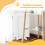 PawHut Barrera para Perro Blanco 155 x 35.5 x 76 cm 5