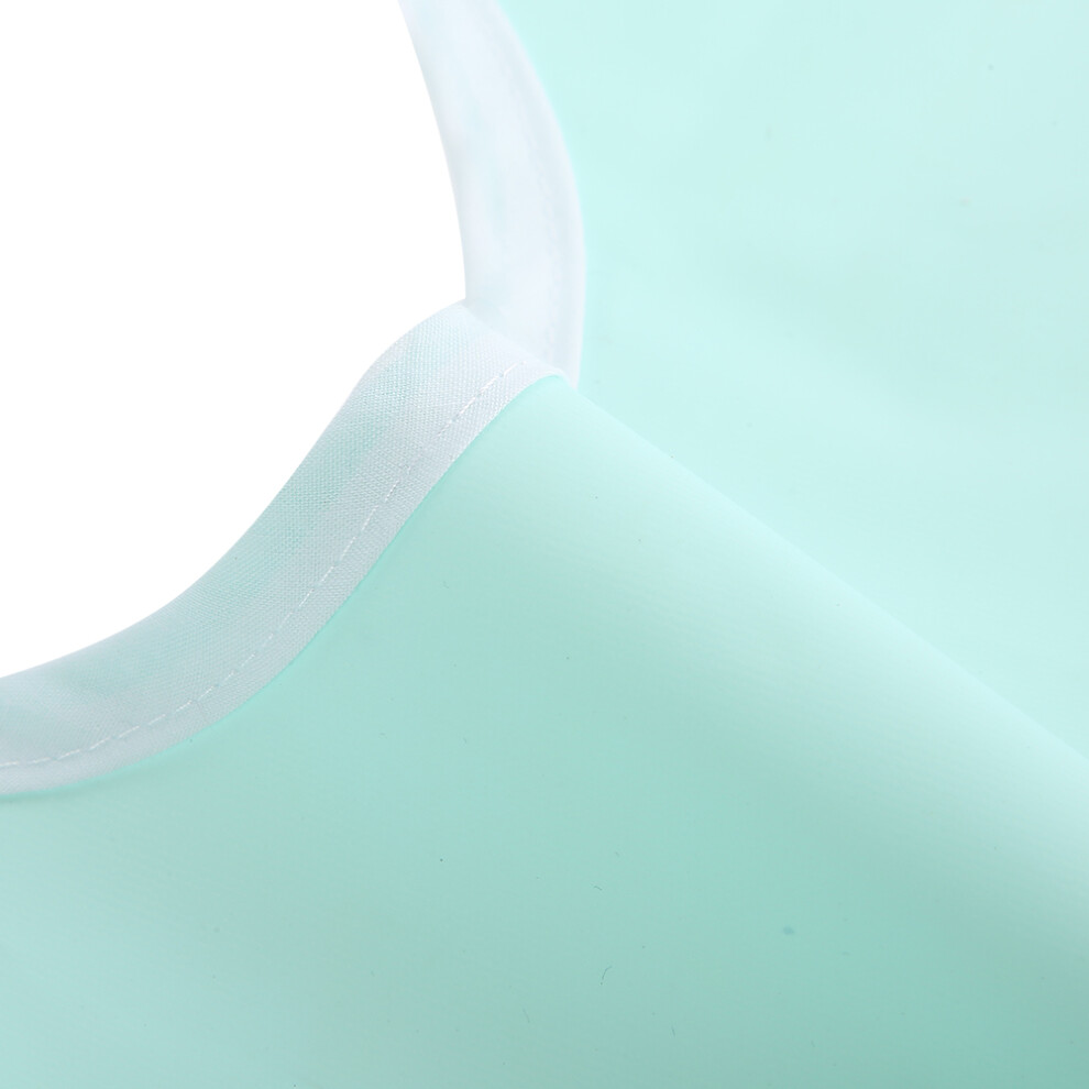 Green Waterproof Adult Mealtime Bib For Elderly Durable Clothing Protectors