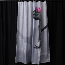 2X SchöEe Bade Dinosaurier Druck Dusche Vorhang Wasserdicht Bad Vorhang Dusche ZubehöR Bad Vorhang 180X180cm