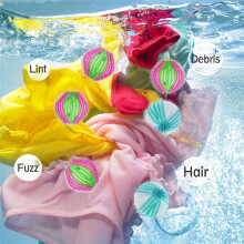 12Pcs Reusable Pet Hair Removal Device for Laundry, Effective Comfortable Laundry Pet Hair Catcher for Washing Machine