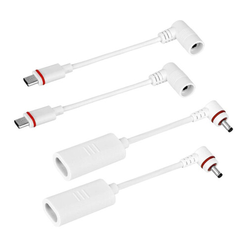2pcs Type-C to  3.5 Adapter Cable & 2pcs  to Type-C Adapter Cable, for Outdoor Security Camera 1