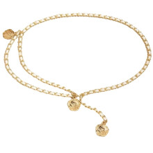 Nowe Paski Łańcuszkowe dla Kobiet z Okrągłym Kwiatkiem, Łańcuszkiem, Sznurkiem, Cienkim Paskiem, Damskim, Koszulowym, Dekoracyjnym B