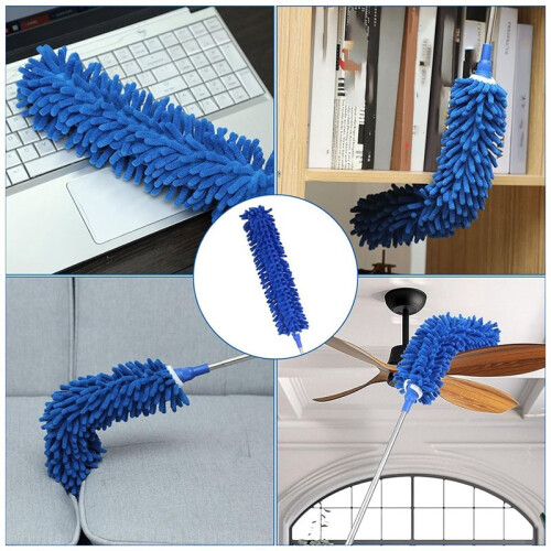 10 PCS Microfiber Cobweb Duster with Extension Pole , Washable Dusters for Ceiling Fan Bendable Feathers Duster 2