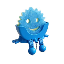 Niedlicher Hängeschwammhalter mit Abfluss, Urinierschwammhalter, Schwammhalter für die Küchenspüle, Blau