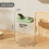 Transparent Kitchen Grain Storage Container with Handle, 2800ml, Moisture-Proof and Insect-Resistant Green 9