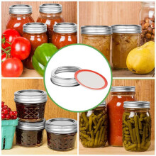 40Pcs Mason Jar Lids & Rings Set for Regular Mouth Canning,Split-Type & Leak Proof Lids for Kerr Jars (70 mm)