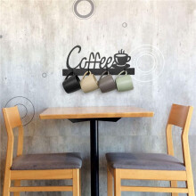3X Coffee Mug Holder Wall Mounted,Coffee Bar Decor Sign,Coffee Cup Rack Holds,Coffee Sign Mug Hanger,Coffee Mug Rack