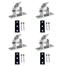 Solar Panel Mounting Brackets Set, Adjustable 15-30 Degree Angle, Drill-Free Installation
